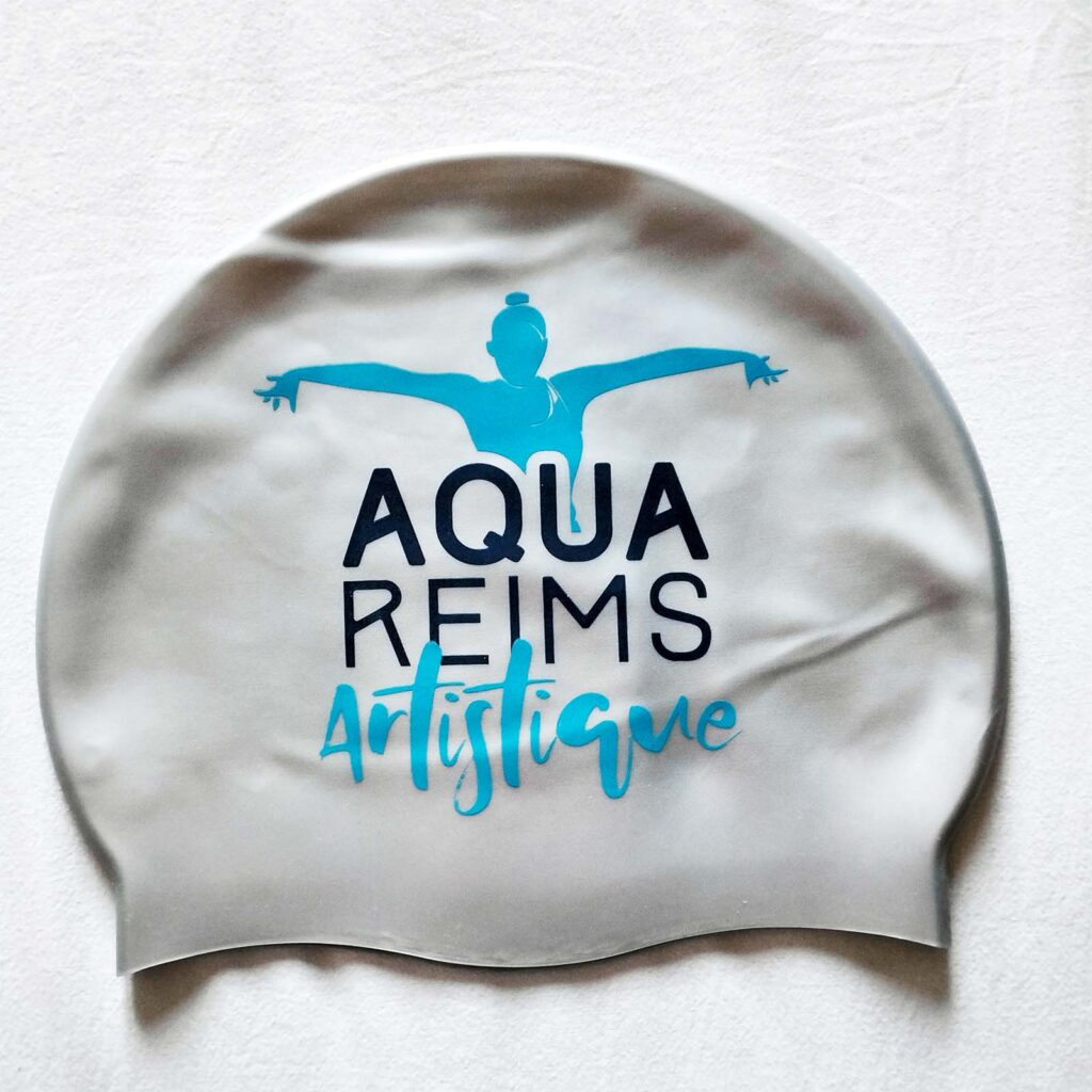 Bonnet de bain gris Aqua Reims Artistique
